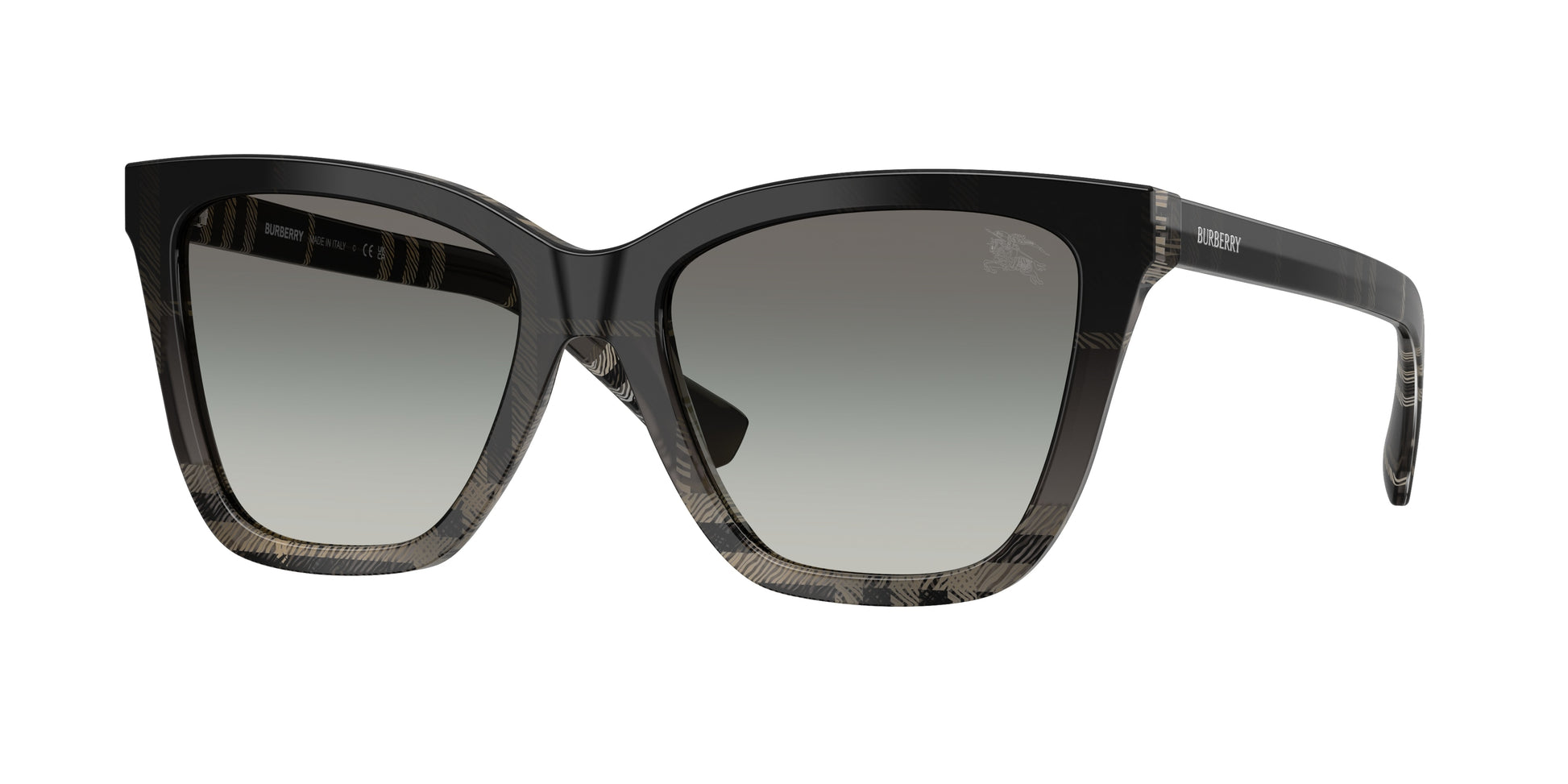 Burberry BE4470F Square Sunglasses  420011-Grey Check 54-140-18 - Color Map Grey