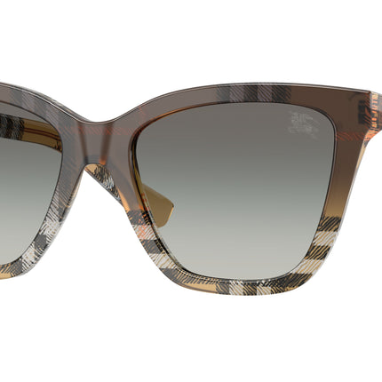 Burberry BE4470 Square Sunglasses  420211-Check Sand 54-140-18 - Color Map Brown