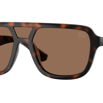 Burberry BE4474U Pilot Sunglasses  300273-Dark Havana 0-145-128 - Color Map Brown