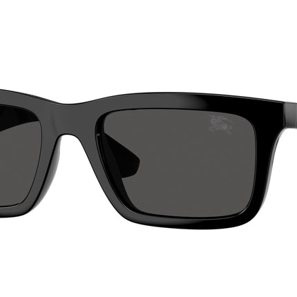 Burberry BE4475U Rectangle Sunglasses  300187-Black 53-145-19 - Color Map Black