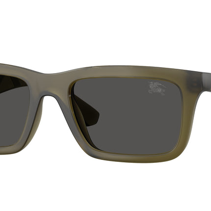Burberry BE4475U Rectangle Sunglasses  421287-Matte Green 53-145-19 - Color Map Green