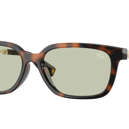 Burberry BE4481D Rectangle Sunglasses  3002/2-Dark Havana 54-145-15 - Color Map Brown