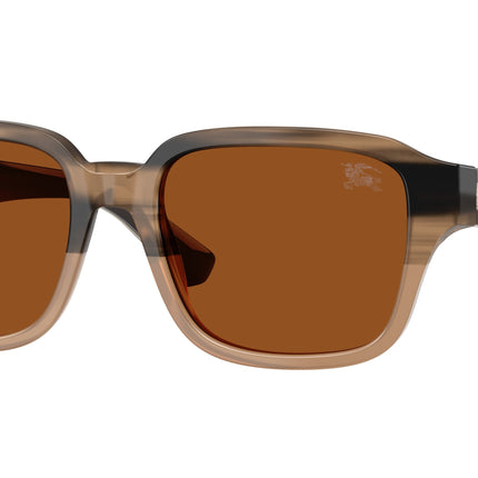 Burberry BE4484F Square Sunglasses  420773-Striped Beige 53-145-18 - Color Map Beige