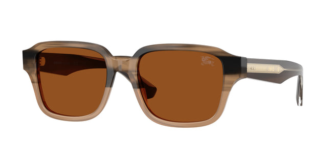 Burberry BE4484F Square Sunglasses  420773-Striped Beige 53-145-18 - Color Map Beige