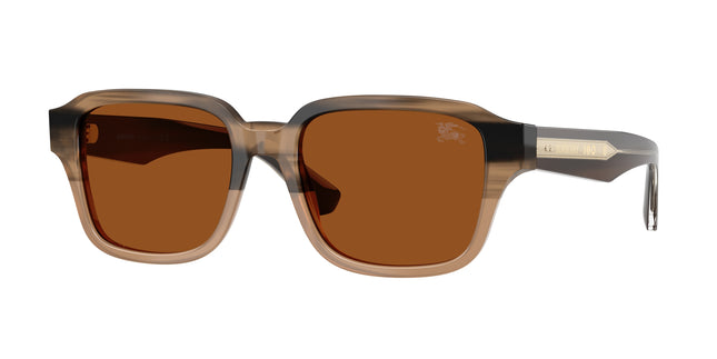 Burberry BE4484 Square Sunglasses  420773-Striped Beige 53-145-18 - Color Map Beige