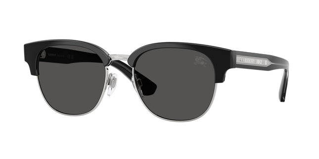 Burberry BE4485 Round Sunglasses  420687-Black 52-145-18 - Color Map Black
