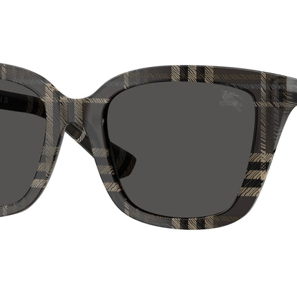 Burberry BE4487 Square Sunglasses  419987-Check Grey 52-140-19 - Color Map Grey