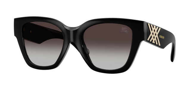 Burberry BE4489U Square Sunglasses  300187-Black 53-140-19 - Color Map Black