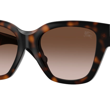 Burberry BE4489U Square Sunglasses  300213-Dark Havana 53-140-19 - Color Map Brown