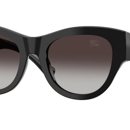 Burberry BE4491 Round Sunglasses  30018G-Black 52-140-20 - Color Map Black