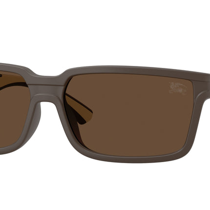 Burberry BE4495D Rectangle Sunglasses  423473-Matte Brown 61-145-15 - Color Map Brown