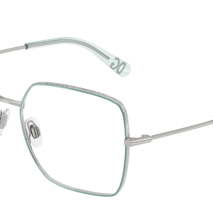DOLCE & GABBANA DG1323 Square Eyeglasses  1325-Silver/Azure 54-140-16 - Color Map Silver