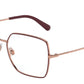 DOLCE & GABBANA DG1323 Square Eyeglasses  1333-Pink Gold/Bordeaux 54-140-16 - Color Map Pink