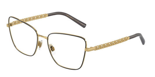 DOLCE & GABBANA DG1346 Butterfly Eyeglasses  1311-Gold/Matte Black 57-140-17 - Color Map Gold