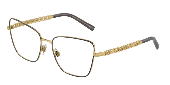 DOLCE & GABBANA DG1346 Butterfly Eyeglasses  1311-Gold/Matte Black 57-140-17 - Color Map Gold