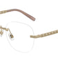 DOLCE & GABBANA DG1352 Phantos Eyeglasses  1365-Light Gold 56-140-16 - Color Map Gold