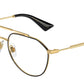 DOLCE & GABBANA DG1353 Pilot Eyeglasses  1311-Gold/Matte Black 57-145-16 - Color Map Gold