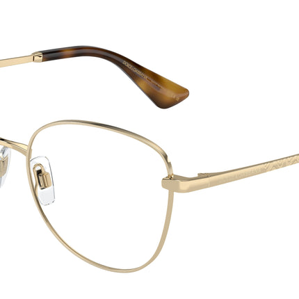 DOLCE & GABBANA DG1355 Butterfly Eyeglasses  1365-Light Gold 55-145-17 - Color Map Gold