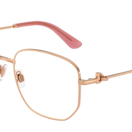 DOLCE & GABBANA DG1356 Phantos Eyeglasses  1298-Rose Gold 57-140-16 - Color Map Gold