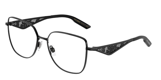 DOLCE & GABBANA DG1358 Square Eyeglasses  01-Black 56-145-16 - Color Map Black