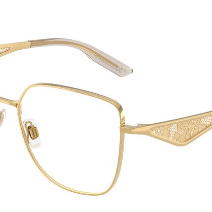 DOLCE & GABBANA DG1358 Square Eyeglasses  02-Gold 56-145-16 - Color Map Gold