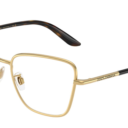 DOLCE & GABBANA DG1359 Cat Eye Eyeglasses  02-Gold 57-145-17 - Color Map Gold
