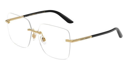 DOLCE & GABBANA DG1360 Square Eyeglasses  02-Gold 57-145-13 - Color Map Gold