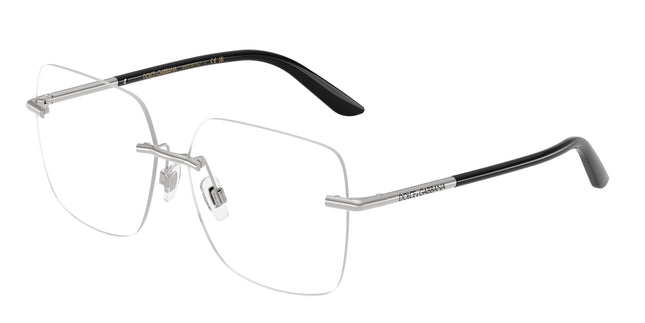 DOLCE & GABBANA DG1360 Square Eyeglasses  05-Silver 57-145-13 - Color Map Silver