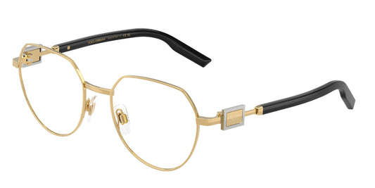 DOLCE & GABBANA DG1362 Phantos Eyeglasses  02-Gold 53-145-19 - Color Map Gold