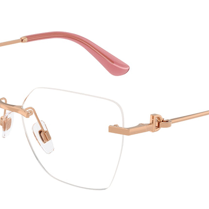 DOLCE & GABBANA DG1363 Cat Eye Eyeglasses  1298-Rose Gold 56-140-15 - Color Map Gold