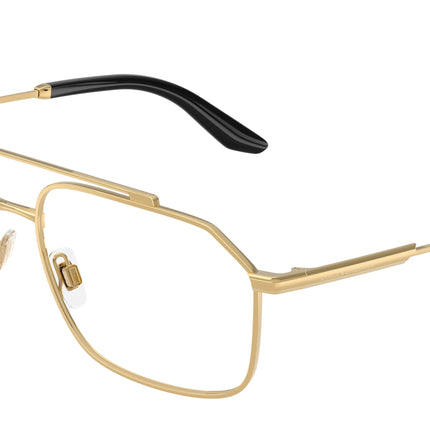 DOLCE & GABBANA DG1364 Pilot Eyeglasses  02-Gold 58-145-15 - Color Map Gold