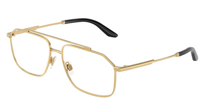 DOLCE & GABBANA DG1364 Pilot Eyeglasses  02-Gold 58-145-15 - Color Map Gold