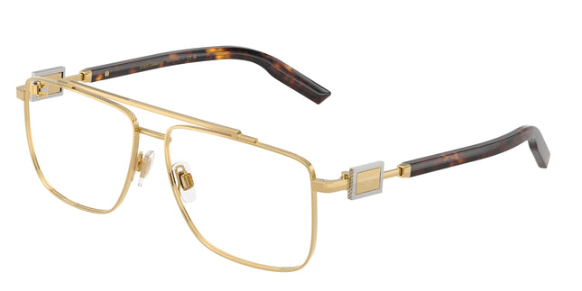 DOLCE & GABBANA DG1368 Pilot Eyeglasses  02-Gold 58-145-14 - Color Map Gold