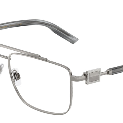 DOLCE & GABBANA DG1368 Pilot Eyeglasses  04-Gunmetal 58-145-14 - Color Map Grey
