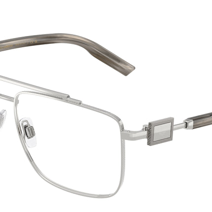 DOLCE & GABBANA DG1368 Pilot Eyeglasses  05-Silver 58-145-14 - Color Map Silver