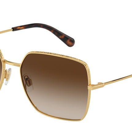 DOLCE & GABBANA DG2242 Square Sunglasses  02/13-Gold 57-140-16 - Color Map Gold