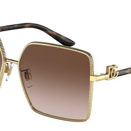 DOLCE & GABBANA DG2279 Square Sunglasses  02/13-Gold 60-140-14 - Color Map Gold