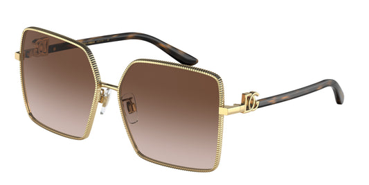 DOLCE & GABBANA DG2279 Square Sunglasses  02/13-Gold 60-140-14 - Color Map Gold