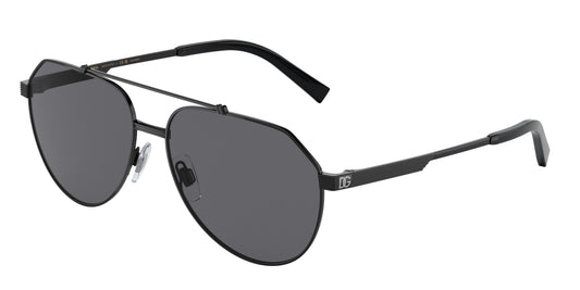 DOLCE & GABBANA DG2288 Pilot Sunglasses  110681-Matte Black 59-145-15 - Color Map Black