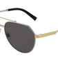 DOLCE & GABBANA DG2288 Pilot Sunglasses  131387-Silver/Gold 59-145-15 - Color Map Silver