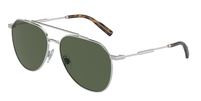 DOLCE & GABBANA DG2296 Pilot Sunglasses  05/9A-Silver 58-145-15 - Color Map Silver