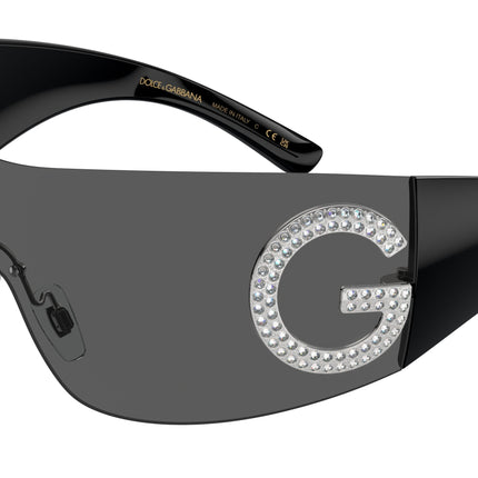 DOLCE & GABBANA DG2298B Pillow Sunglasses  05/87-Black 0-120-140 - Color Map Black