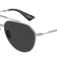 DOLCE & GABBANA DG2302 Pilot Sunglasses  136648-Matte Silver 60-140-15 - Color Map Silver