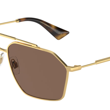 DOLCE & GABBANA DG2303 Pilot Sunglasses  02/73-Gold 61-145-12 - Color Map Gold