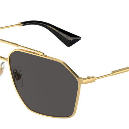 DOLCE & GABBANA DG2303 Pilot Sunglasses  02/87-Gold 61-145-12 - Color Map Gold