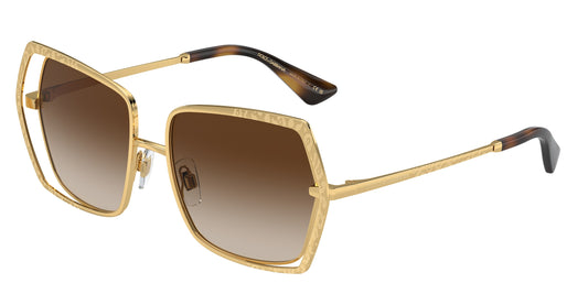 DOLCE & GABBANA DG2306 Butterfly Sunglasses  02/13-Gold 55-145-16 - Color Map Gold