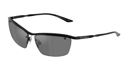 DOLCE & GABBANA DG2307 Rectangle Sunglasses  01/6G-Black 61-140-14 - Color Map Black