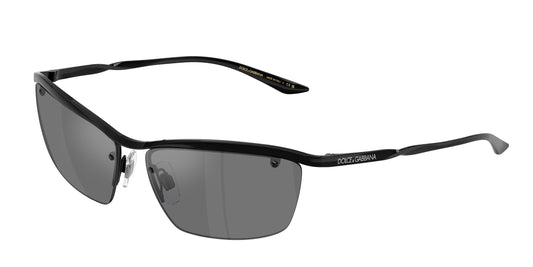 DOLCE & GABBANA DG2307 Rectangle Sunglasses  01/6G-Black 61-140-14 - Color Map Black