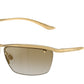 DOLCE & GABBANA DG2307 Rectangle Sunglasses  02/6E-Gold 61-140-14 - Color Map Gold