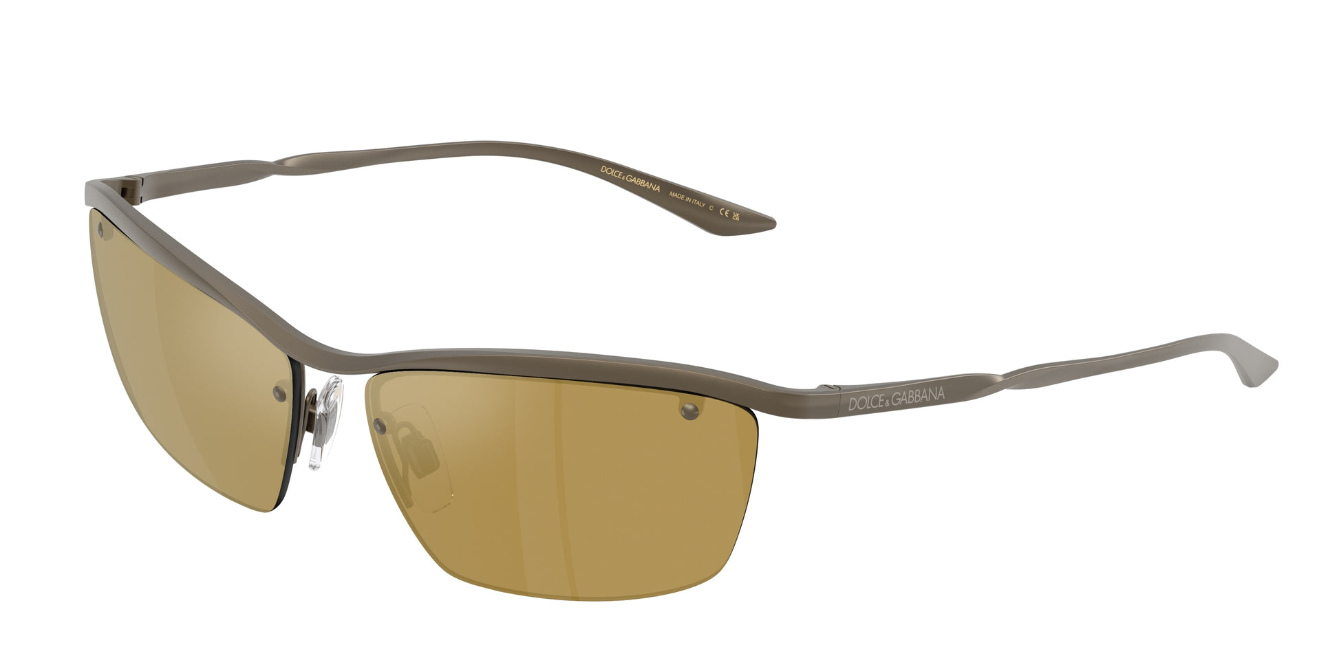 DOLCE & GABBANA DG2307 Rectangle Sunglasses  13527I-Matte Bronze 61-140-14 - Color Map Copper